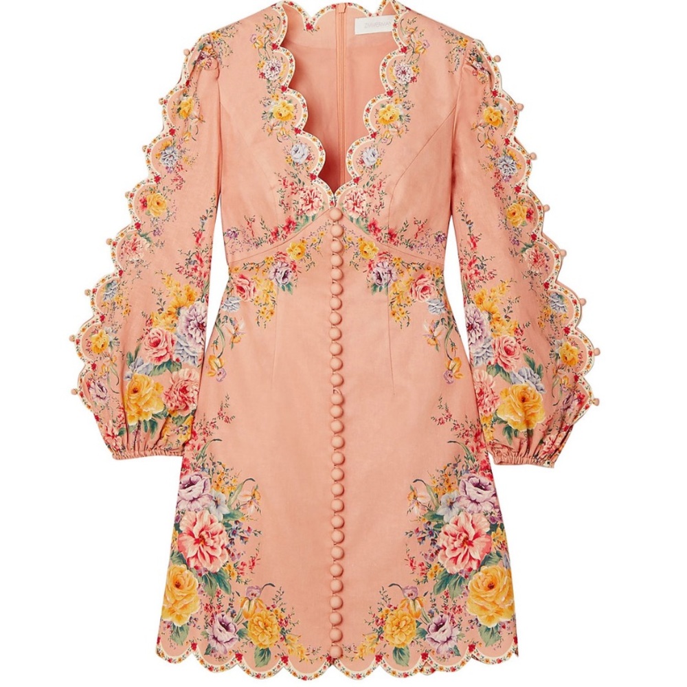 Zimmerman Zinnia Scallop Mini Dress
